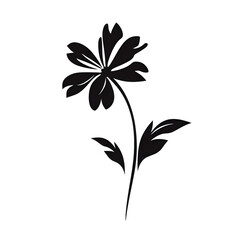 simple flower silhouette