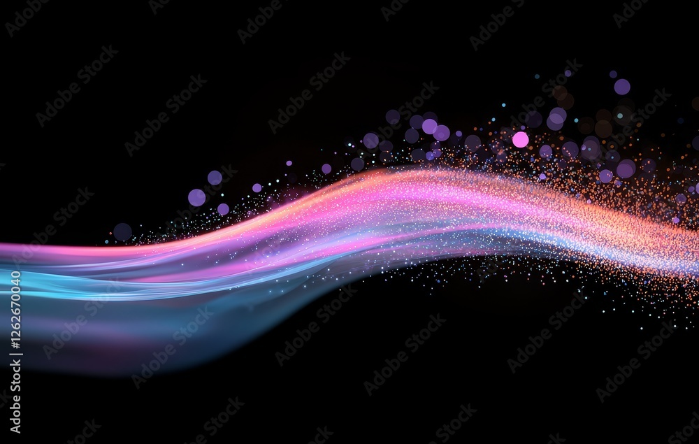 Aufkleber colored abstract lines of light that reveal the refraction and spectrum of natural light in multiple