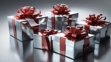 gift box with red ribbon