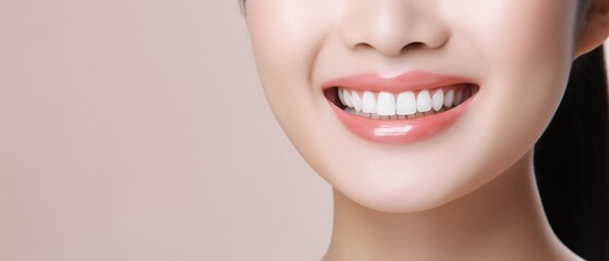 Obraz premium Radiant Smiling Girl with Copy Space Image