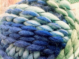 multi-colored skeins of yarn for knitting
