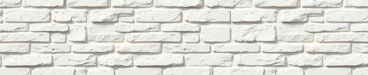 Obraz premium Natural white and beige brick wall, panoramic texture Ideal for backgrounds , stone, high resolution, photography
