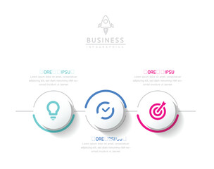 Vector business Presentation Connecting Steps Infographic Template
