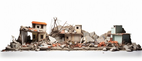 Devastation: Earthquake Ruins in Isolation