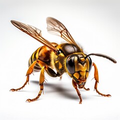 Isolated Hornet on White Background