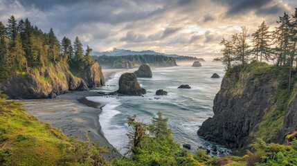 Washington Coast Photography: Stormy, powerful waves and dramatic skies emanate the raw force of nature.