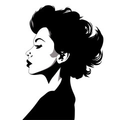 drawing of woman silhouette
