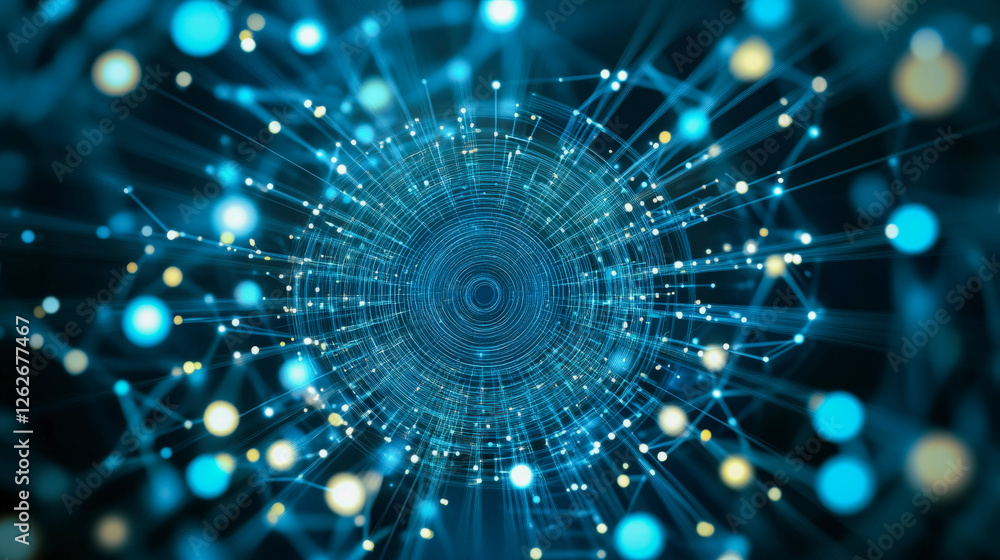 Aufkleber explore the dynamic world of digital networks and data visualization, enhancing business connectivit