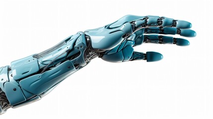 Futuristic Robot Hand Isolated Transparent Background