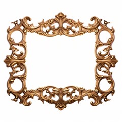 Elegant Vintage Frame on White Background
