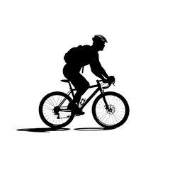 Obraz premium biking silhouette