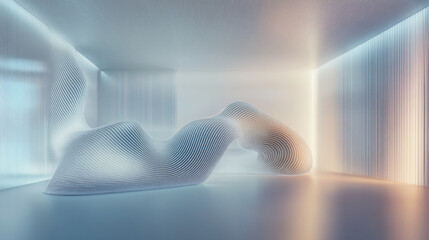 Technology background, conceptual digital landscape to use in banners and websites, showing abstract data streams