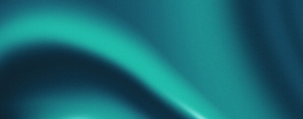 Elegant dark turquoise flowing background with grainy texture. Perfect for banners, posters, headlines and covers