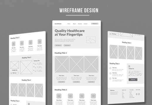 Wireframe For Healthcare Website