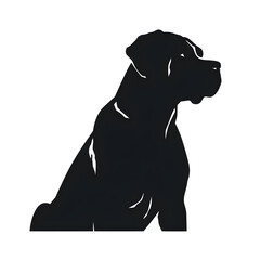 Obraz premium boxer dog silhouette