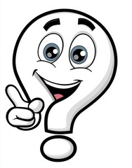 Hand-drawn art featuring a colorful doodle symbol of a question mark