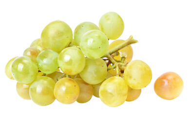Bunch of grapes on a white background