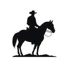 cowboy on horse silhouette
