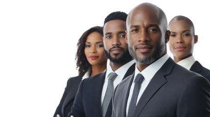 Professional team launches new initiative corporate office image studio front view collaboration