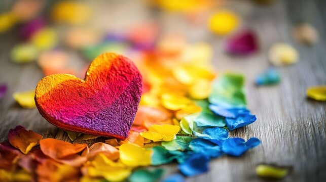 Rainbow hues blending in harmony, celebrating love and diversity in unity