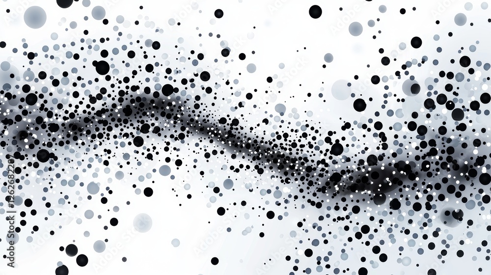 Poster dynamic textured grunge background with black noise stipple dots halftone gradient as isolated png