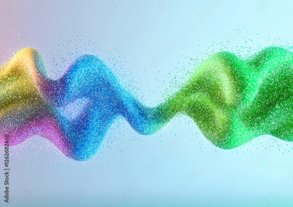 Poster blue shining bokeh in an abstract style isolated on a transparent background