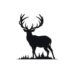 whitetail buck silhouette