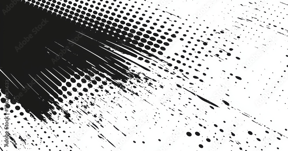 Poster a glitch-generated grunge layer warps the texture with noise. trendy defect shapes introduce errors,