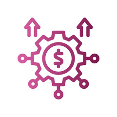 financial management gradient icon