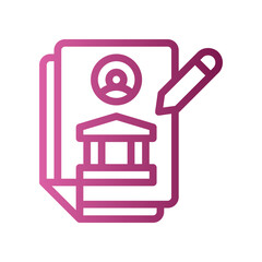 Fototapeta premium savings account gradient icon