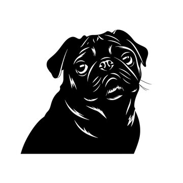 recommend clip art: pug dog silhouette