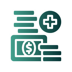Obraz premium emergency fund flat gradient icon