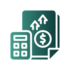 financial planning flat gradient icon