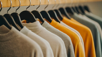 Obraz premium Discover stylish sweaters in a variety of colors. Perfect for seasonal fashion updates and cozy, comfortable wear. Shop now.