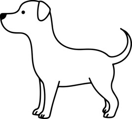 Obraz premium dog on white background