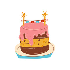  Colorful birthday cake for a joyful celebration