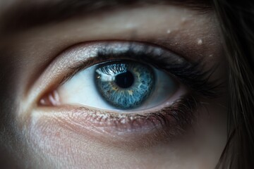 Fototapeta premium Eyes that stare intently into the distance, waiting for help. 