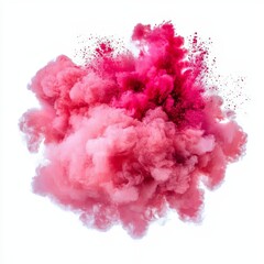 Fototapeta premium Paint for Holi featuring red dust particles splash