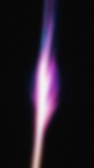 A glowing vertical light flare in pink, blue, and white on a dark background. Ideal for futuristic and ethereal designs.