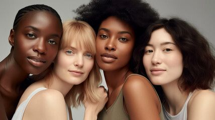 Obraz premium group of young women