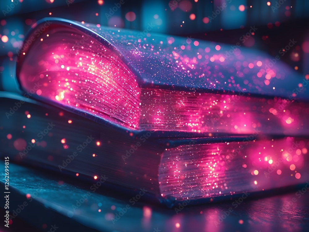 Aufkleber glowing library of shared knowledge and collaborative learning