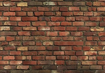 A brick wall with cracked and broken bricks, showing signs of damage from an earthquake or construction