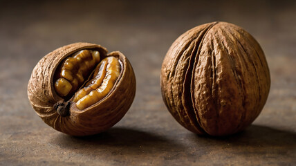  "Whole and Cracked Walnut with Rich Texture and Natural Brown Shell &ndash; Nutritious and Crunchy Walnuts, Perfect for Snacking, Baking, and Healthy Eating"