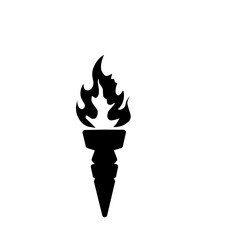 Torch Silhouette Vector 