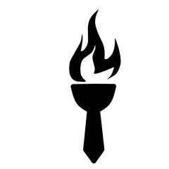 Torch Silhouette Vector 