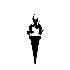 Torch Silhouette Vector 