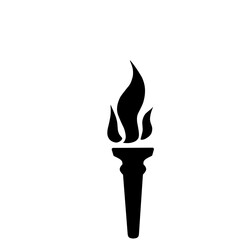 Torch Silhouette Vector 
