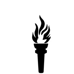 Torch Silhouette Vector 