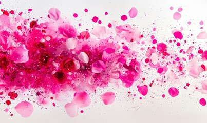 Falling rainbow colored confetti, PNG design ideal for birthdays and parties