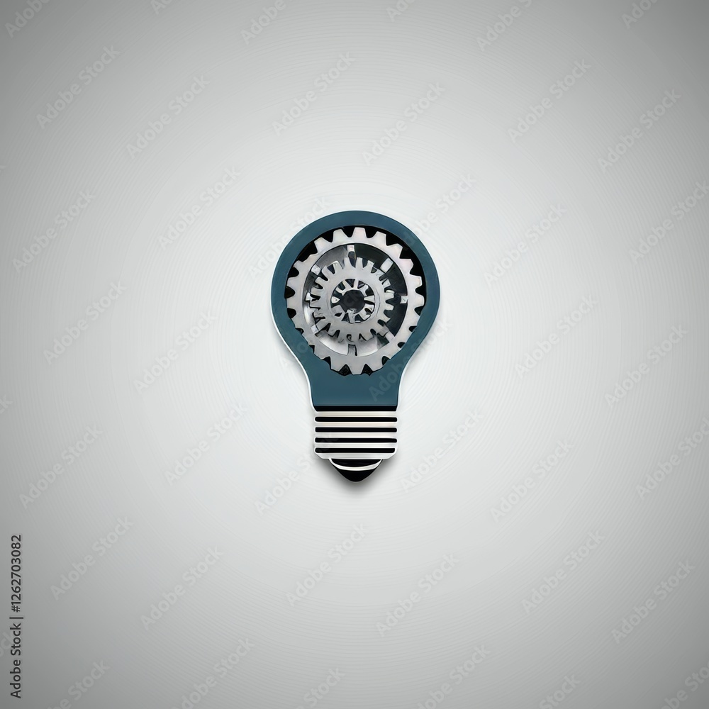 Poster the light bulb serves as a metaphor for the new technology and innovation mechanisms.